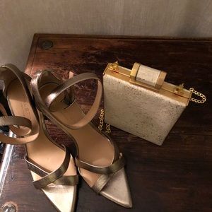 Halston Heritage Gold heels